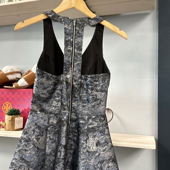 Design Lab Metallic Jacquard Sleeveless Fit & Flare Dress Size S - Picture 5 of 6